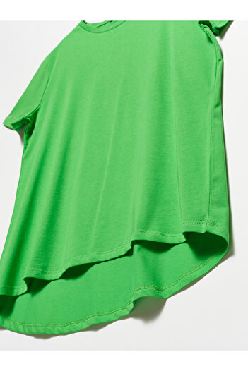 Dilvin 3471 Crew Neck Basic T-shirt-ανοιχτό πράσινο