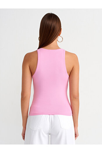 Dilvin Μπλουζάκι 3694 Model Halter Neck Ανοιχτό ροζ