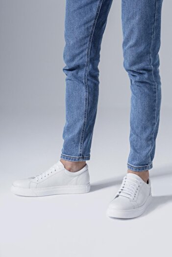 CZ London White - Genuine Leather Men's Daily Sports Shoes Casual Lace-up Sneaker