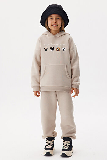 MYADA New Season Premium - Cute Animals Printed Children's Tracksuit Set 19469
