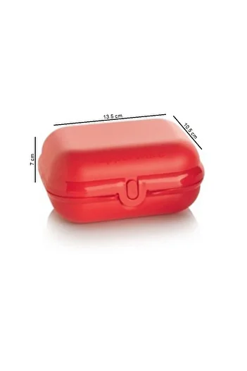 Tupperware Red Midi Carrying ConTainer - Oyster Lunch Box