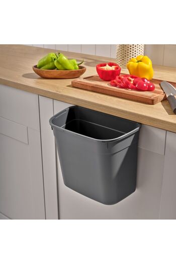 PONÇİK STORE Kitchen Countertop and Cabinet Hanging Trash Can - with Lid - Without Lid Practical Trash Can 7 Liters
