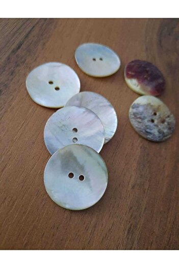İMREN AKSESUAR Button 1st Quality Mother of Pearl Button 2.5 Cm 1 Pack 10 Pieces