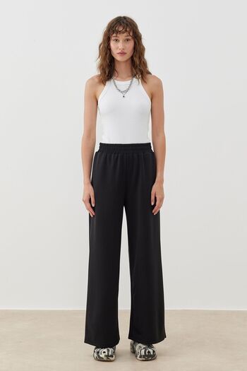 Tailors Room Black Modal Palazzo Trousers