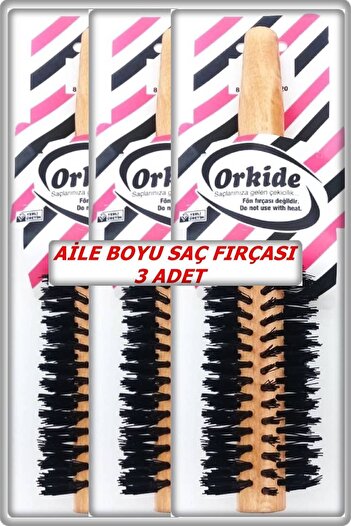 TAN EXPRESS Ξύλινη βούρτσα μαλλιών Orkide - 21,5x5,5 εκ., 3 τεμάχια, ένα χτένι για κάθε άτομο