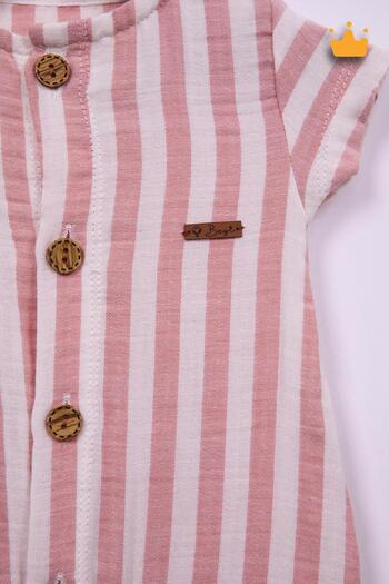 Begisa 100% Cotton Muslin Baby Onesie - Short Sleeve, Snap Fastener, Girl/Boy, 22404