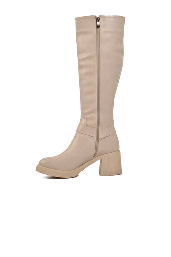 Pierre Cardin Pc-54119 Cream Colored Women's Boots