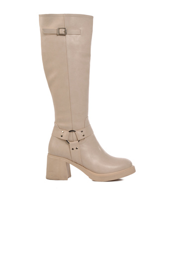 Pierre Cardin Pc-54119 Cream Colored Women's Boots