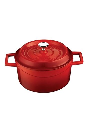 Lava Red Cast Iron Mini Pot