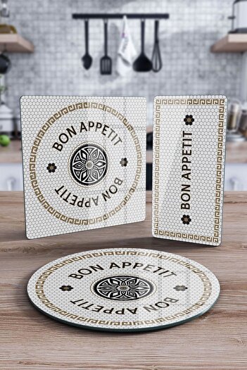 Decovetro Bon Appetit 3-Piece Mixed Set - Glass Serving Plate