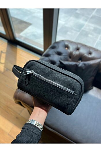 MFT Leather Design Genuine Leather Black Handbag - Vineda