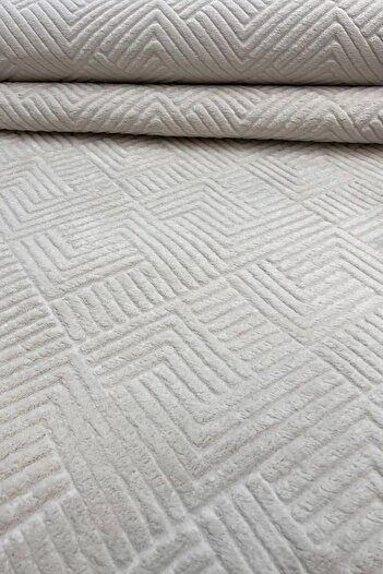 Merinos Rölyef Aden Krem Modern Kaymaz Halı