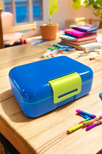 Kavi Entegre Plastik Cutie de prânz cu 5 compartimente și 2 straturi cu capac de blocare