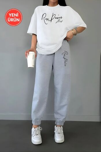 Rex Darius Cotton Combed Lycra Unisex T-Shirt and Sweatpants Set - Special Series