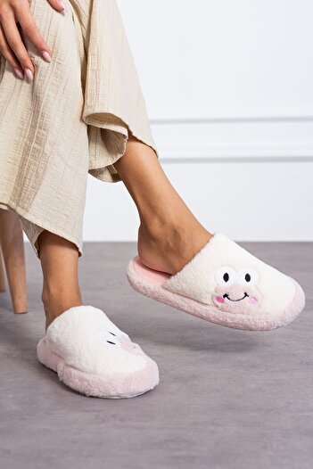 STOCON Yeni Sezon Kadın Kurbağ Figürlü Sessiz Taban Peluş Ev Terliği