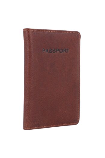 Burkely Antique Avery passport case RFID leather 10 cm