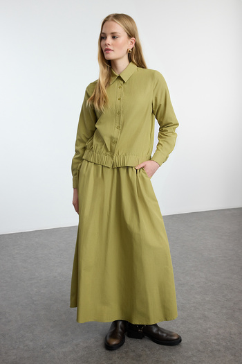 Trendyol Modest KHaki Color Button Detailed Suit - TCTAW25US00079