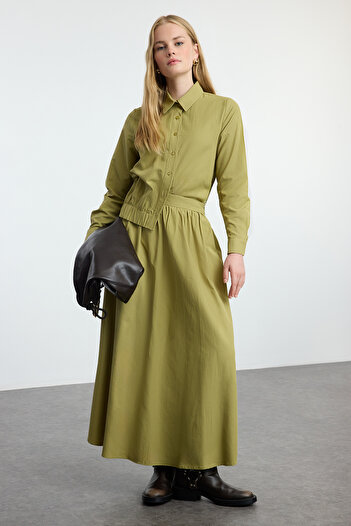 Trendyol Modest KHaki Color Button Detailed Suit - TCTAW25US00079