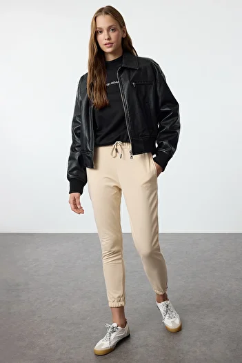 Trendyol Collection Stone Basic Jogger Thin Knitted Sweatpants Pants Twoaw21Ea0194