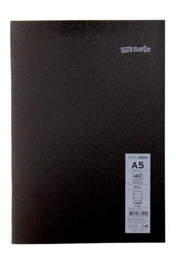 Mynote Text A5 40 Sheets Lined Plastic Neon Cover Notebook