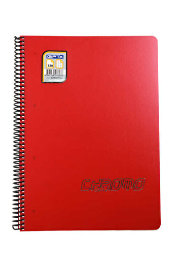 Gıpta A4 Chroma 120 Sheets Checked Plastic Cover Spiral Notebook