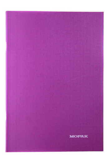 Mopak A5 40 Sheets Checked Plastic Cover School Notebook