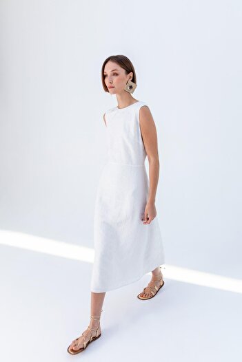 KAMEYA Ecru 40510 Model Dress