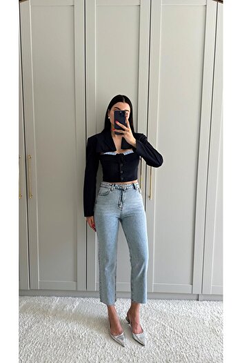 Geppetto Penolope Momfit Jean - Women's, Snow Washing Effect
