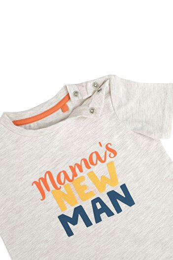 Kyron Ecru Orange Baby Boy Short Sleeve Set