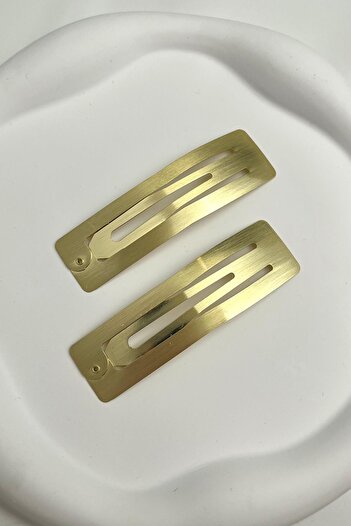 Modex Gold Color Rectangular Double Metal Side Buckle (Size:8 cm)