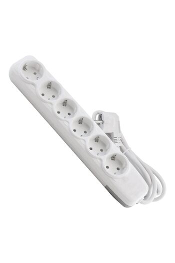 Badem10 6-piece Group Socket - 2 Meter Grounded Plug Coupler Socket, Switch-free and Multiple Extension Cable