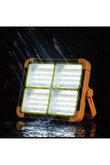 Mioled Güneş Enerjili Solar 200w Watt Led Projektör Taşınabilir Sarı Beyaz Ve Çakar Işık Lamba Ip44