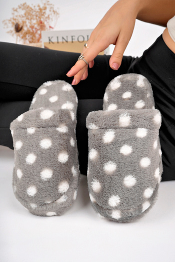 StWenn Plush Women's Home Slippers - With Dowry and Bundle Detail, Noiseless Thick Sole