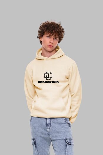 Nyda Collections Φούτερ με κουκούλα Rammstein Printed Unisex Oversize - Μακρυμάνικο, Βαμβακερό