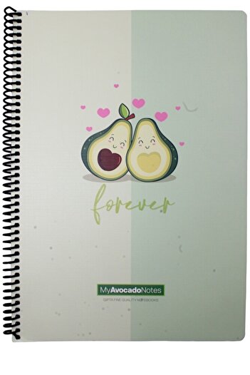 Gıpta A4 Avocado 80 Sheets Lined - Spiral Cardboard Notebook Forever 5819