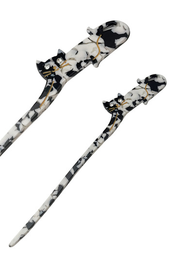 Modex 17cm Lying Cat Figured Stick Hair Bun Clip