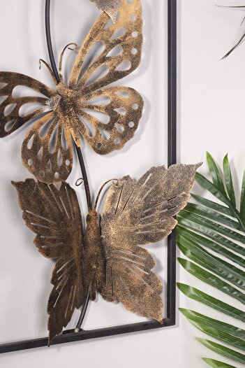 Muyika Design Muyika Farfal Metal Tablo Ev Ofis Kelebek 32x90 Tbl-m