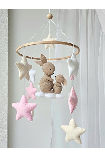 EFSBABY (MÜZİKLİ)kız Bebek Odası Bebek Beşiği Dönencesi Oyuncağı