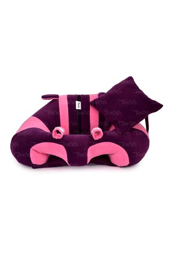 TOKKO Purple Pink Baby Sitting Cushion and Pillow with Gift - Large Baby Seat