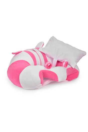 TOKKO Sitting Support Cushion with Pillow Gift for Baby - Large Baby Seat, White Pink