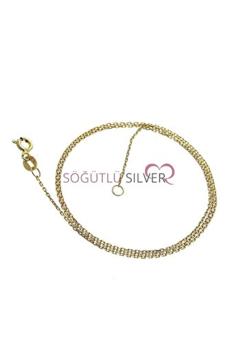 Söğütlü Silver Gümüş Altın Yaldızlı Kolye Zinciri Sgtl6361
