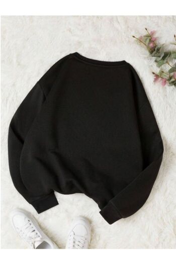 MOONBULL Γυναικείο φούτερ με αριστερό στήθος Mini Heart Printed Oversize