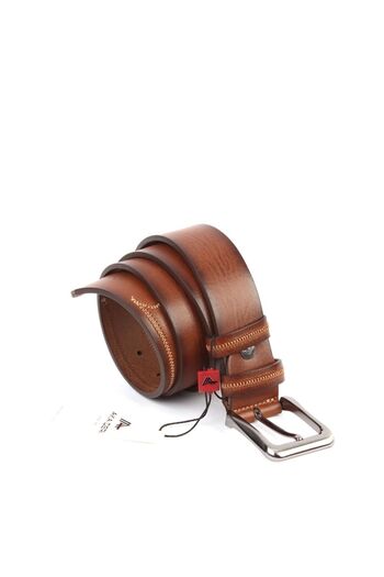 Aka Tan Genuine Leather Sports Men's Belt - S189