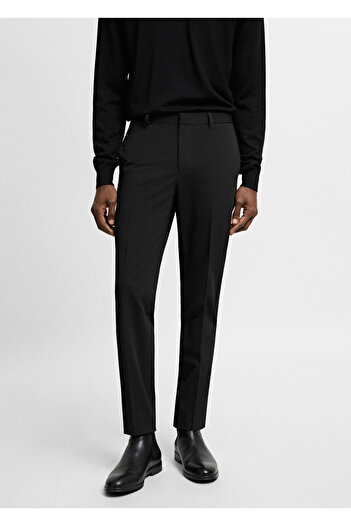 MANGO Woman Men's Black Trousers -67100645