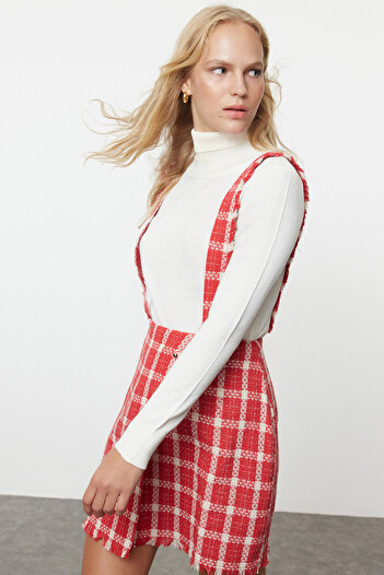 Trendyol Collection Red Plaid Mini Woven Dress - Twoaw22El0460