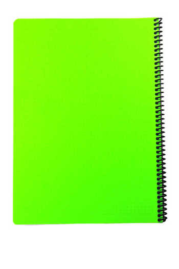 Mynote Flex A4 60 Sheets Checked Spiral Plastic Neon Cover Notebook