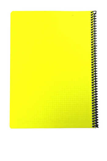 Mynote Flex A4 60 Sheets Checked Spiral Plastic Neon Cover Notebook