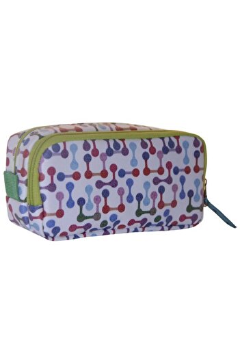 Brons 3105 Double Eyed Pencil Bag Colorful Dots