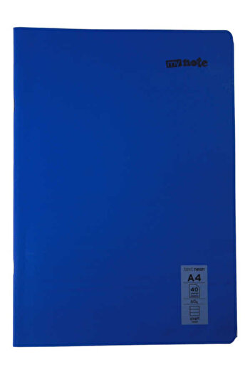 Mynote Text Neon A4 40 Sheets Striped Plastic Cover Notebook