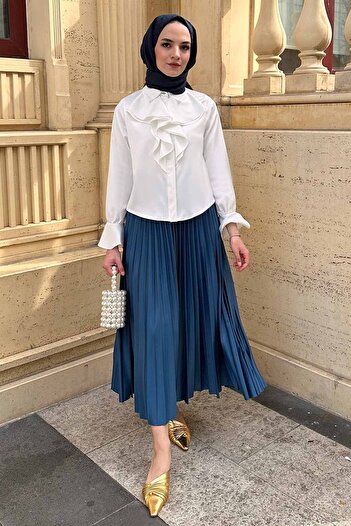 Hooopstore PILISOLEY SKIRT - INDIGO